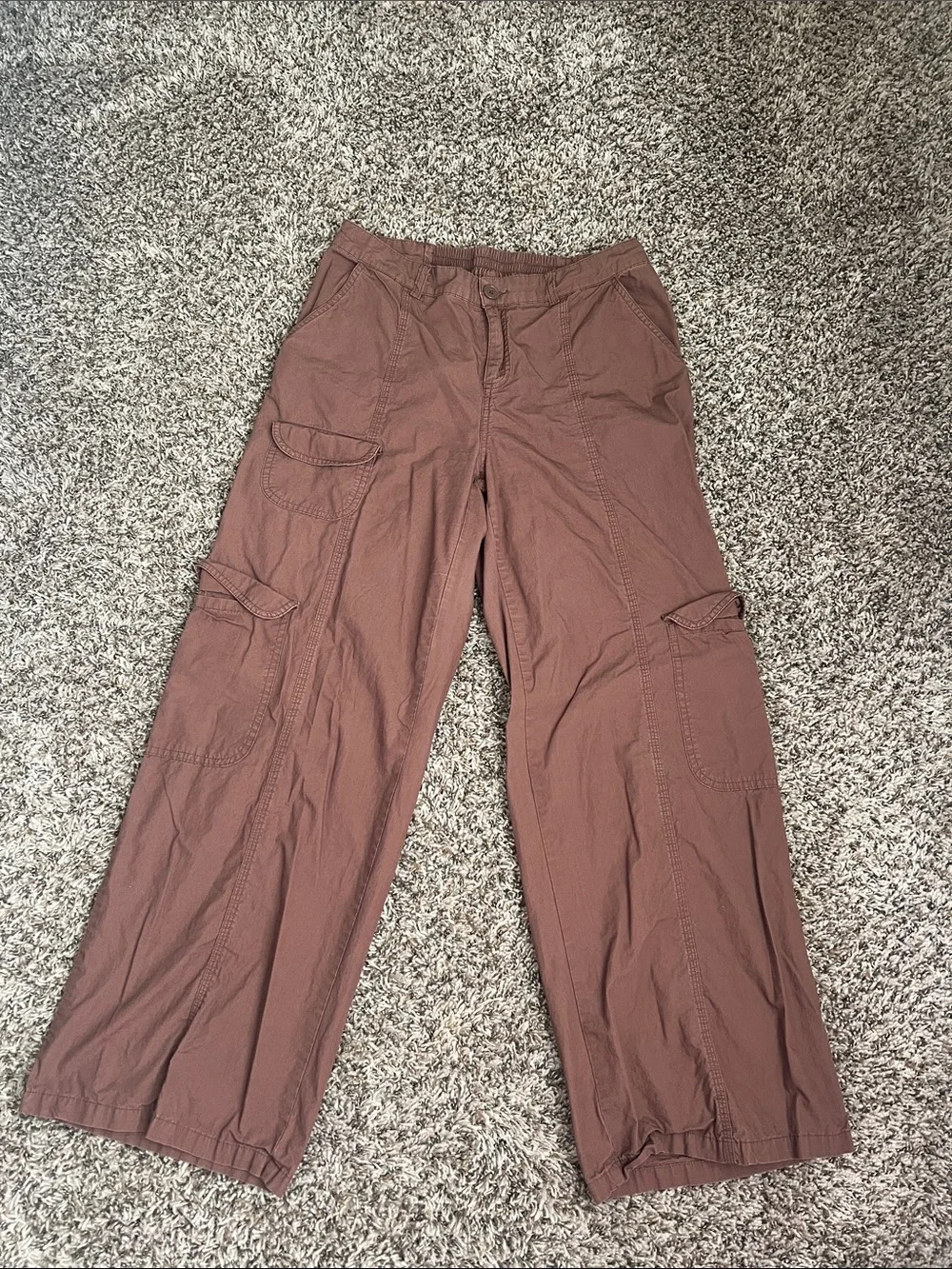 wild fable Brown Wide-Leg Cargo Pants